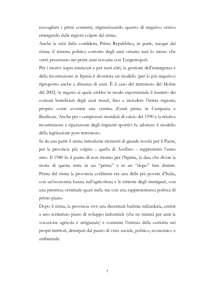 Anteprima della tesi: Irpinia Anno Zero. Come il terremoto del 1980 ha cambiato l’economia del territorio negli ultimi trent’anni, Pagina 4