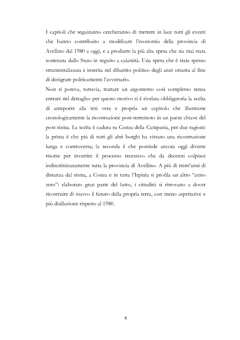 Anteprima della tesi: Irpinia Anno Zero. Come il terremoto del 1980 ha cambiato l’economia del territorio negli ultimi trent’anni, Pagina 5