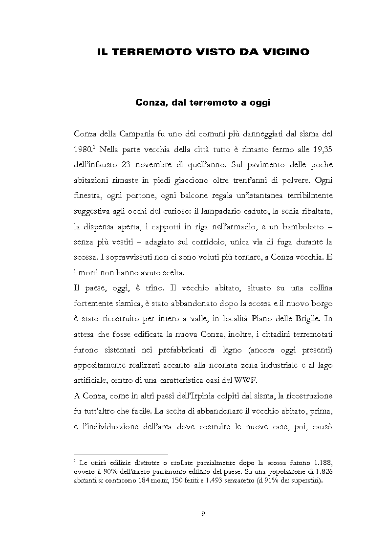 Anteprima della tesi: Irpinia Anno Zero. Come il terremoto del 1980 ha cambiato l’economia del territorio negli ultimi trent’anni, Pagina 6
