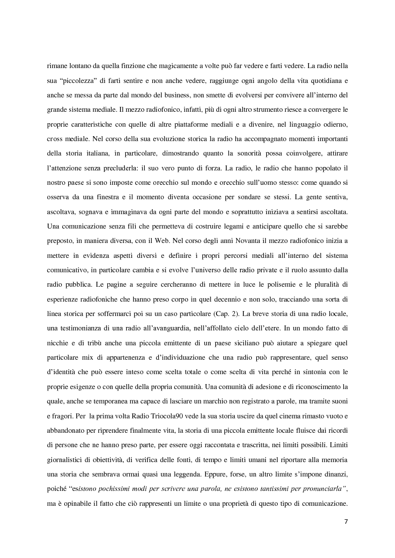 Anteprima della tesi: L'avventura di RT90. La voce intangibile di un popolo nel panorama radiofonico degli anni '90, Pagina 3