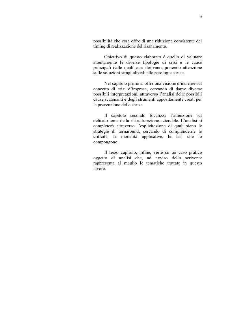 Anteprima della tesi: La crisi d'impresa e le strategie di turnaround. Il caso Ciabor., Pagina 4
