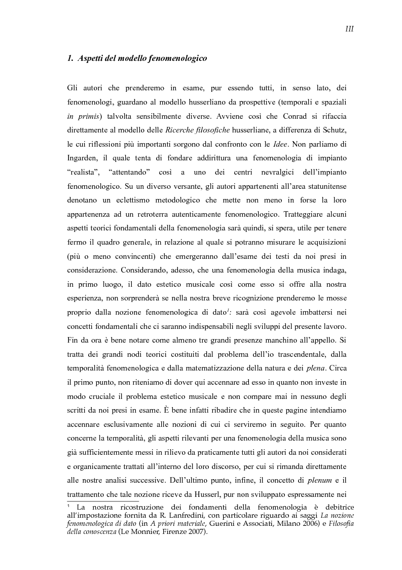 Anteprima della tesi: Mondi sonori. Un itinerario fra fenomenologia e musica., Pagina 4