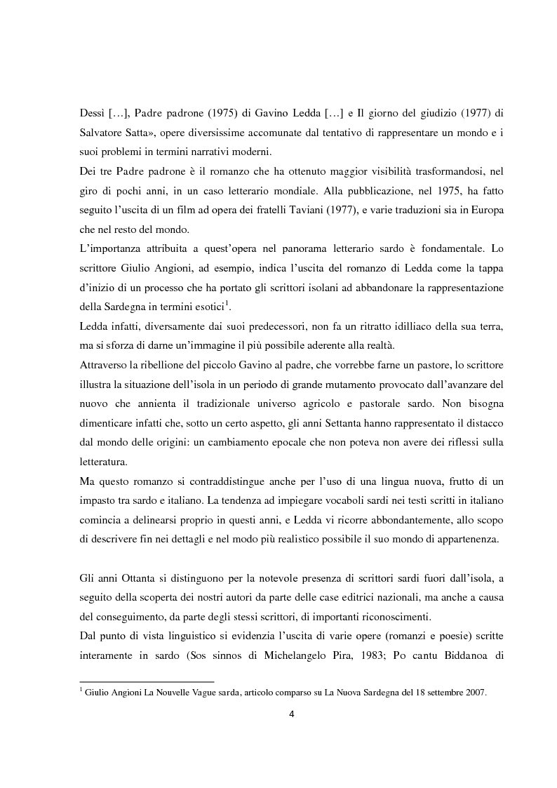 Anteprima della tesi: L'italiano regionale sardo nel romanzo "Accabadora" di Michela Murgia, Pagina 5