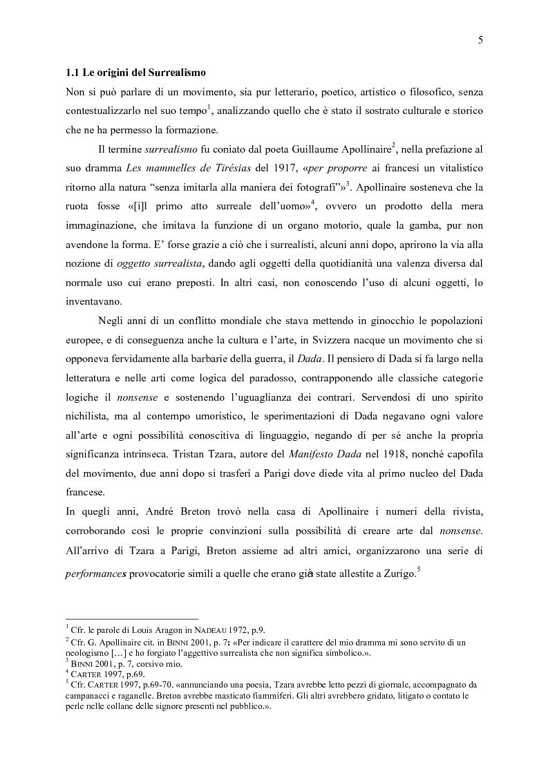 Anteprima della tesi: Aspetti dell'eredità surrealista da Andrè Breton a Michel Foucault, Pagina 4