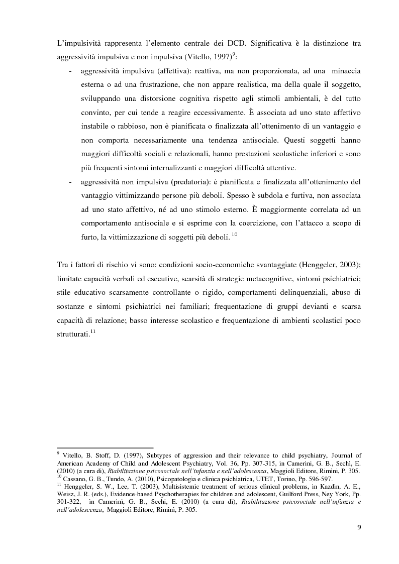 Anteprima della tesi: Analisi dei predittori di risposta ad un trattamento multimodale e ad un intervento farmacologico in minori con disturbi esternalizzanti, Pagina 7