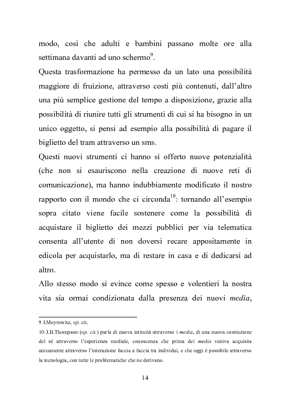 Anteprima della tesi: Giovani multitasking. Una ricerca di Media Education con i pre-adolescenti, Pagina 10