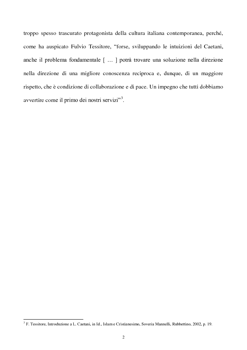 Anteprima della tesi: Orientalismo e storiografia in Leone Caetani, Pagina 3