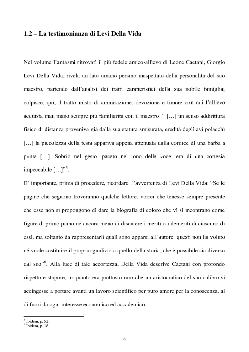 Anteprima della tesi: Orientalismo e storiografia in Leone Caetani, Pagina 7