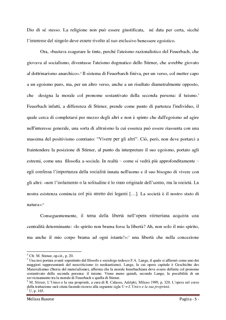 Anteprima della tesi: Ritorno all'Egoismo. Max Stirner e il liberalismo umanitario, Pagina 3