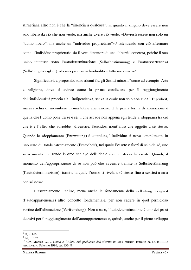 Anteprima della tesi: Ritorno all'Egoismo. Max Stirner e il liberalismo umanitario, Pagina 4