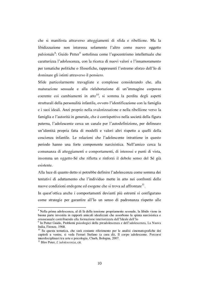 Anteprima della tesi: La colpa innocente. Lo sguardo cinematografico sulle interferenze ambientali nello sviluppo adolescenziale: Loach, Jordan, Bellocchio, Van Sant, Pagina 8