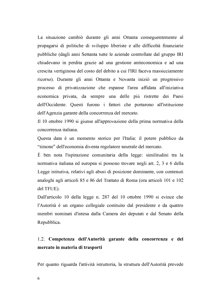 Anteprima della tesi: I provvedimenti dell'Autorità garante nel settore dei trasporti, Pagina 4