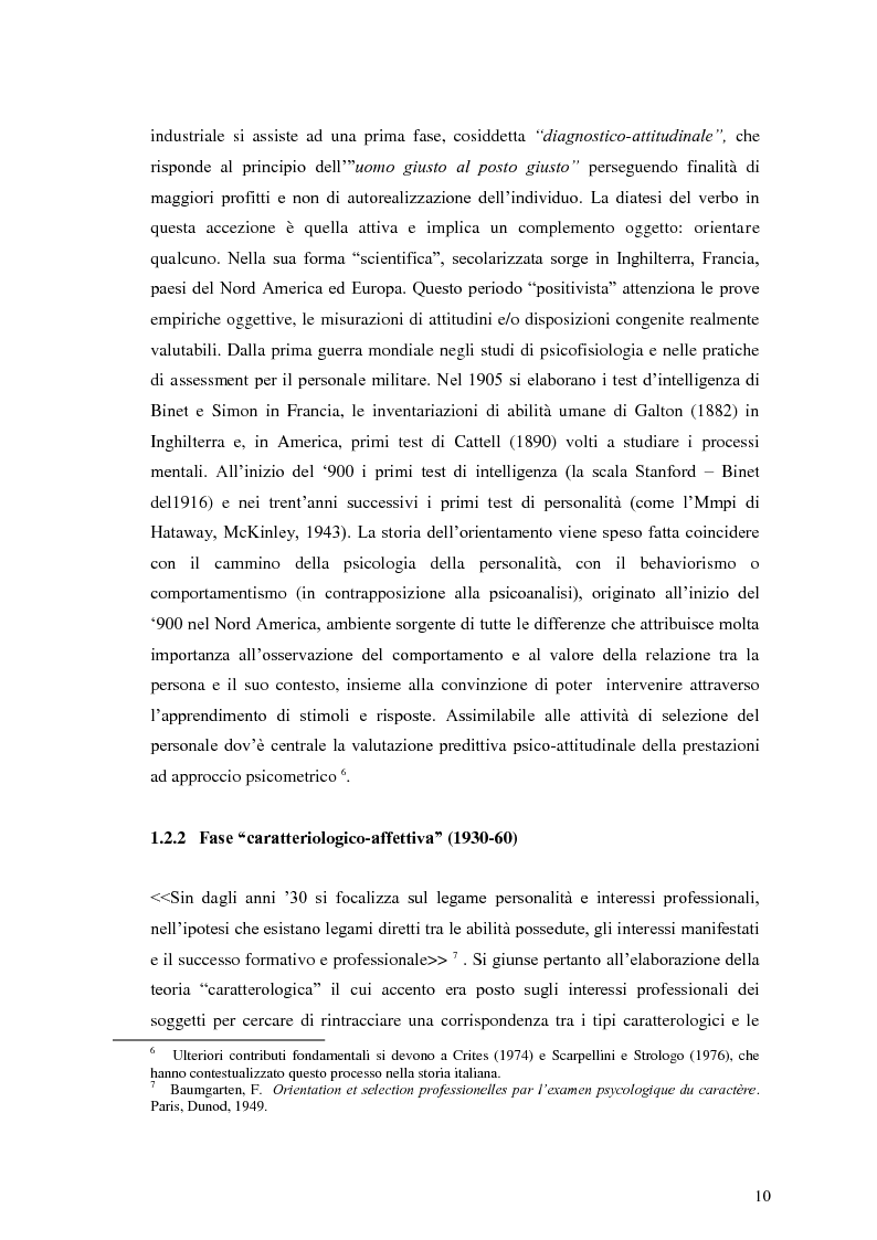 Anteprima della tesi: Le dinamiche motivazionali nell'orientamento scolastico-professionale, Pagina 10