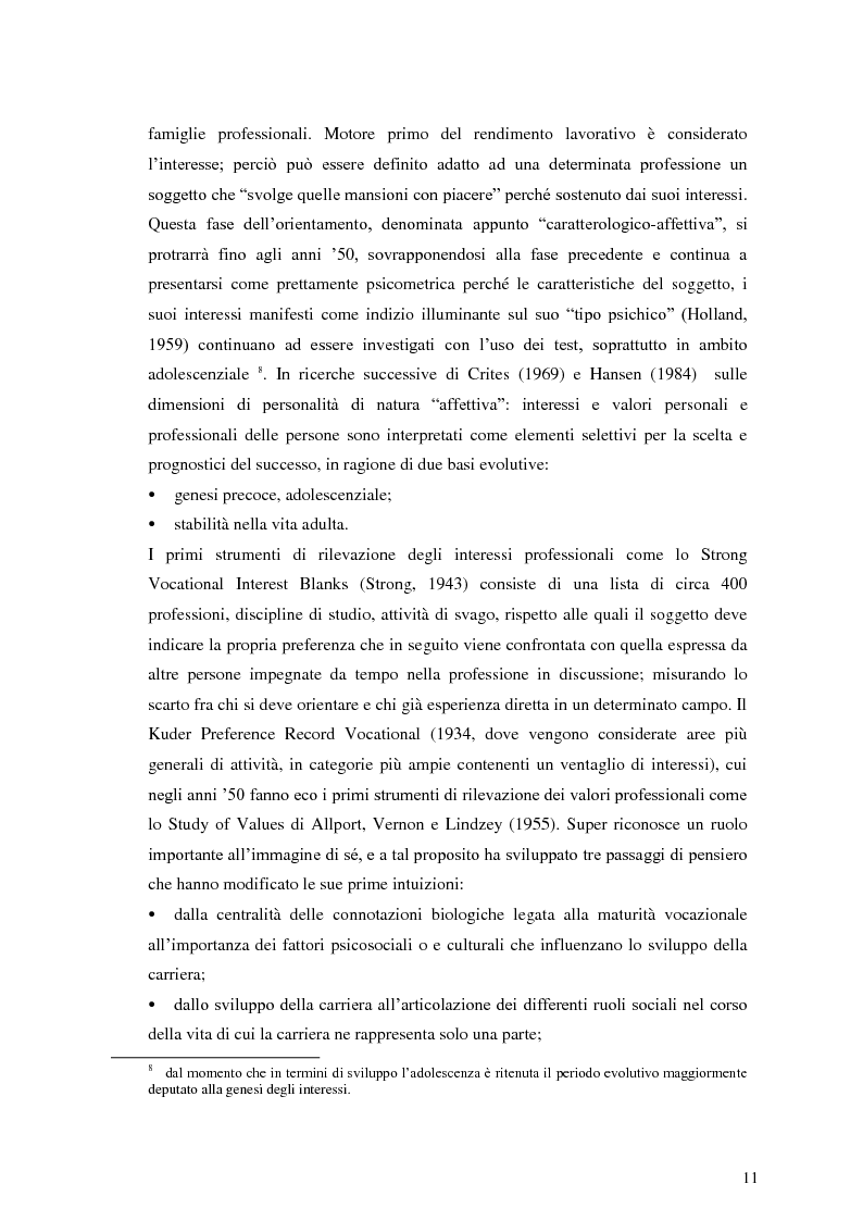 Anteprima della tesi: Le dinamiche motivazionali nell'orientamento scolastico-professionale, Pagina 11