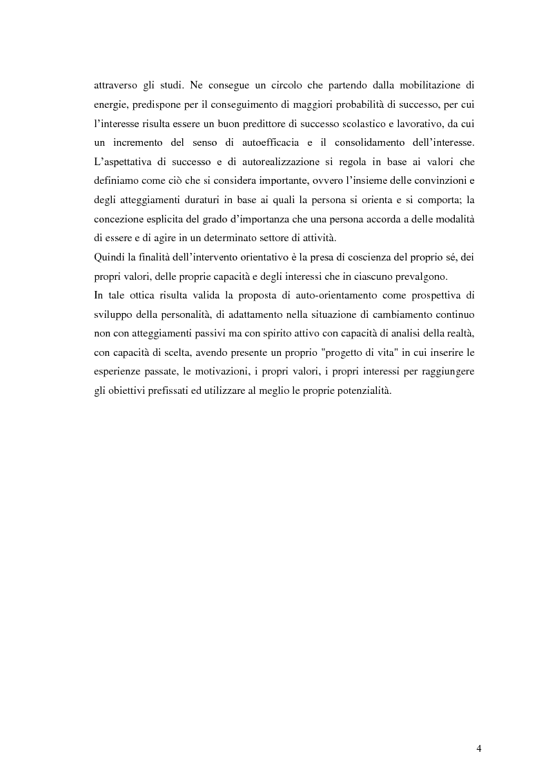 Anteprima della tesi: Le dinamiche motivazionali nell'orientamento scolastico-professionale, Pagina 5