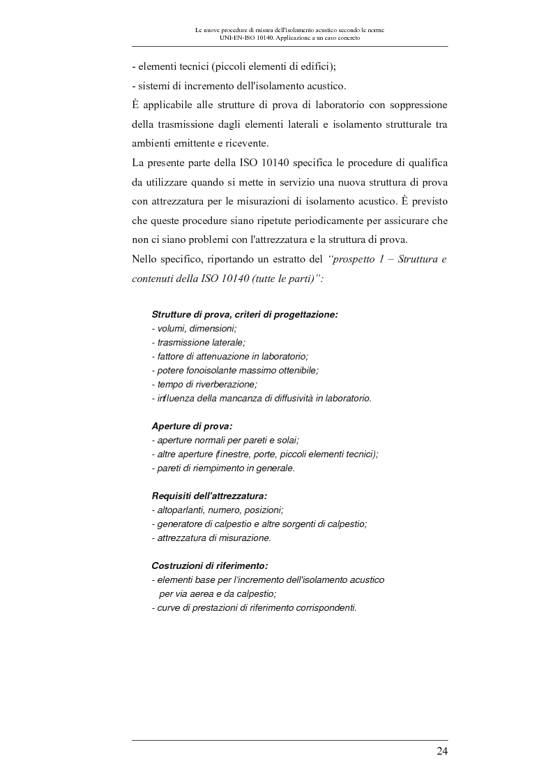 Anteprima della tesi: Le nuove procedure di misura dell'isolamento acustico secondo le norme UNI-EN-ISO 10140: applicazione a un caso concreto, Pagina 7