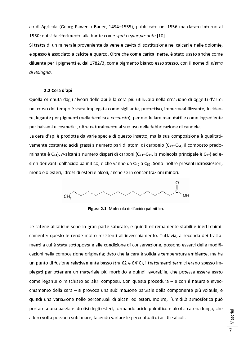 Anteprima della tesi: Caratterizzazione multitecnica di materiali adesivi e di riempimento usati nella oreficeria medievale, Pagina 8