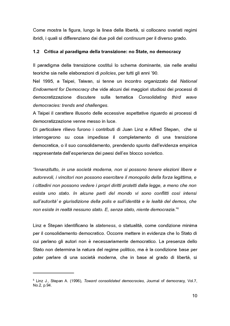 Anteprima della tesi: Democrazia e Statualità nei regimi in transizione: i casi di Israele e della Federazione Russa, Pagina 8