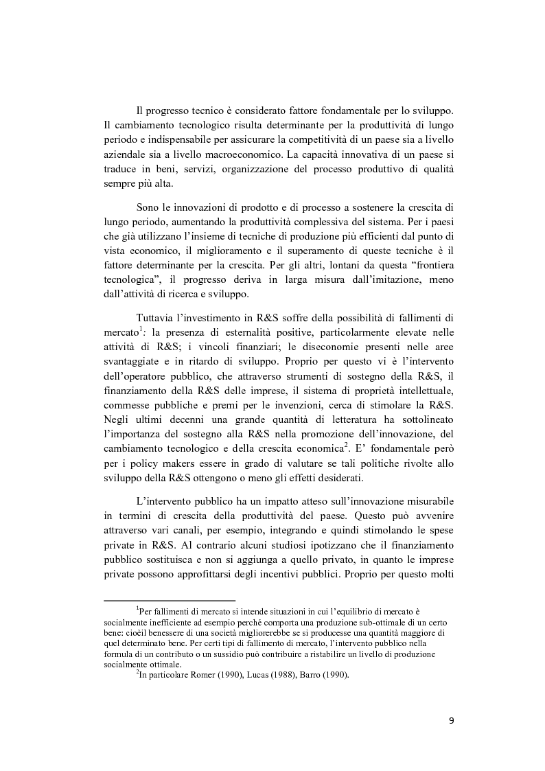 Anteprima della tesi: Le politiche a sostegno della Ricerca e Sviluppo e dell'Innovazione in Europa, Pagina 7