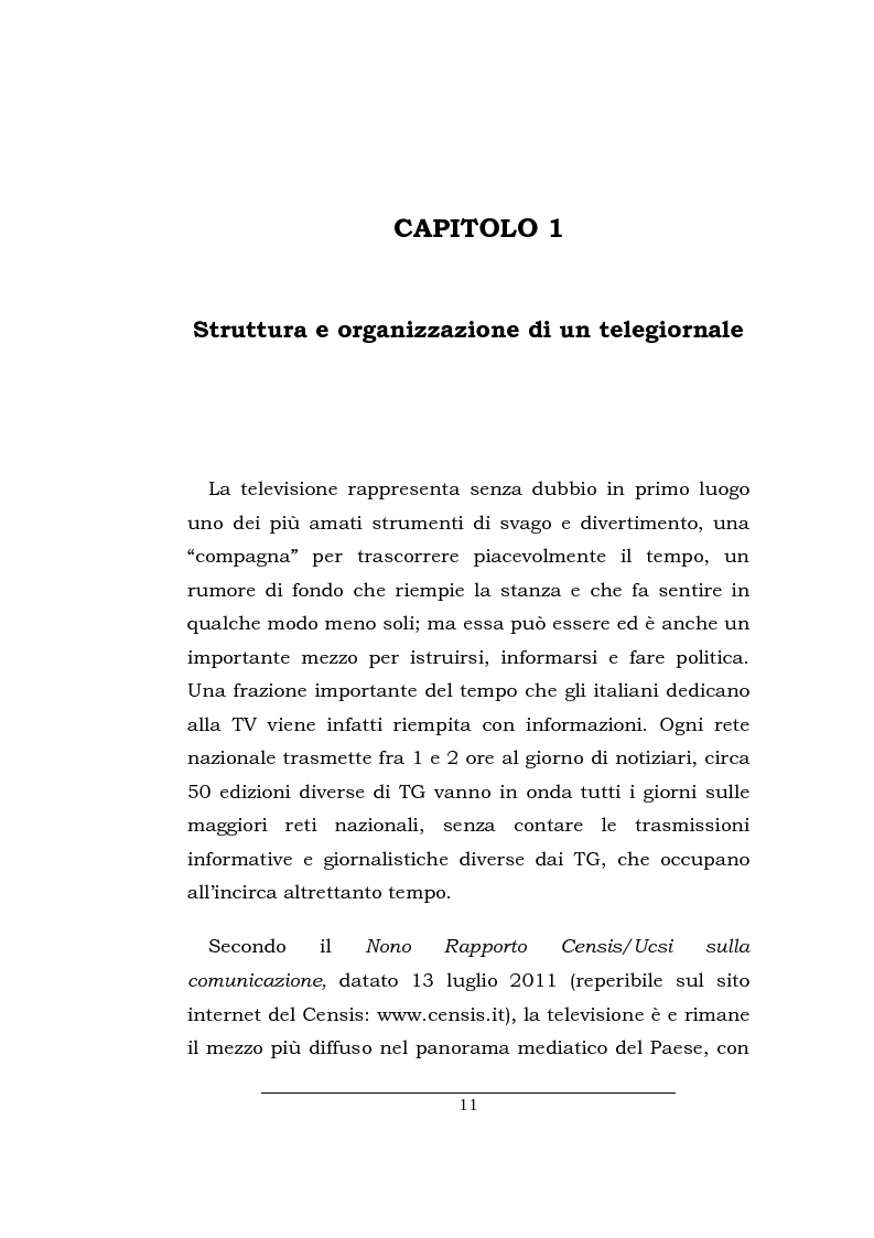 Anteprima della tesi: Lo spazio della cronaca nei telegiornali: un'indagine diacronica, Pagina 10