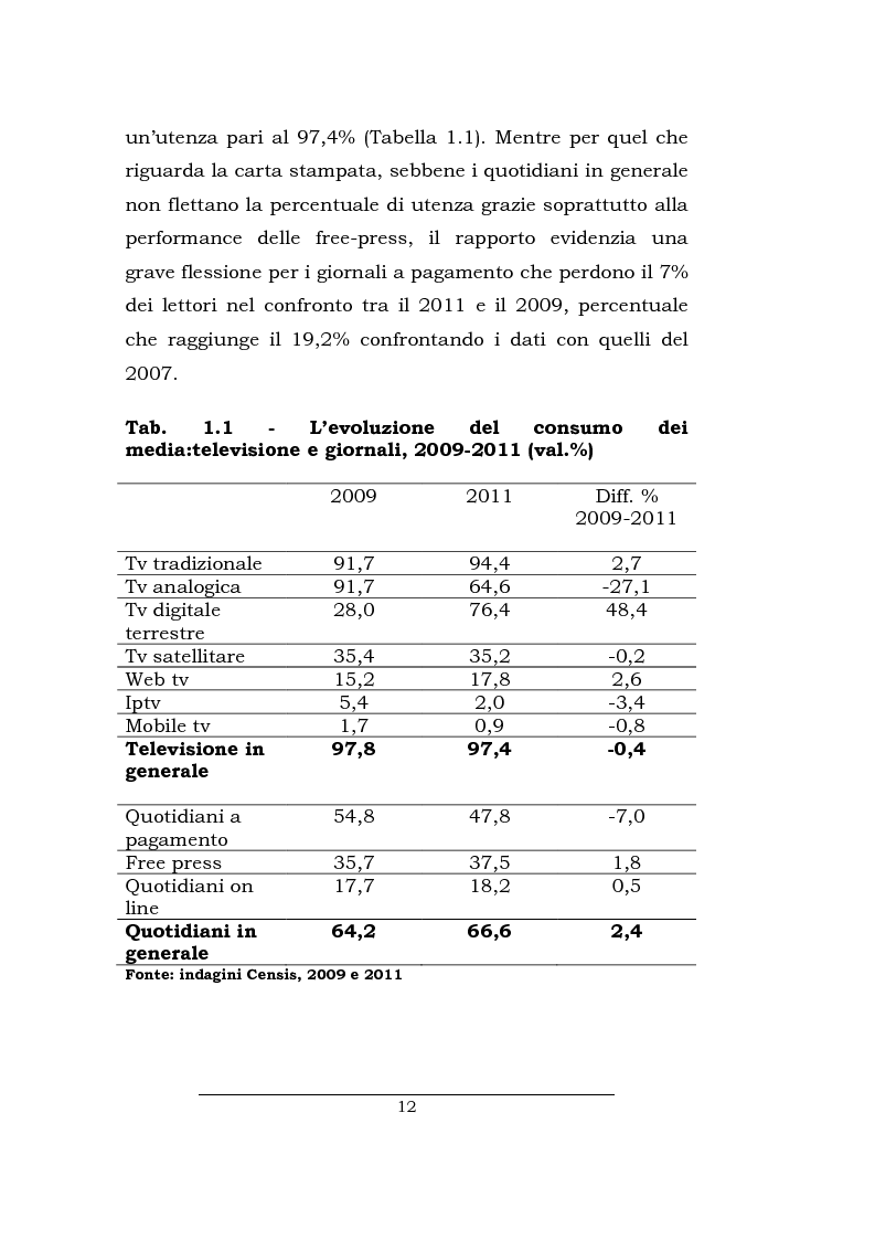 Anteprima della tesi: Lo spazio della cronaca nei telegiornali: un'indagine diacronica, Pagina 11