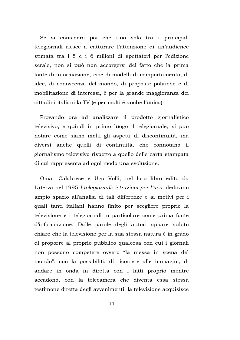 Anteprima della tesi: Lo spazio della cronaca nei telegiornali: un'indagine diacronica, Pagina 13
