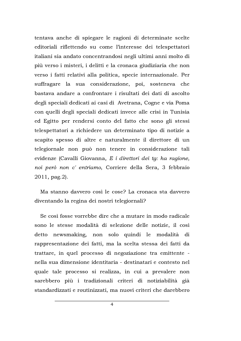 Anteprima della tesi: Lo spazio della cronaca nei telegiornali: un'indagine diacronica, Pagina 3