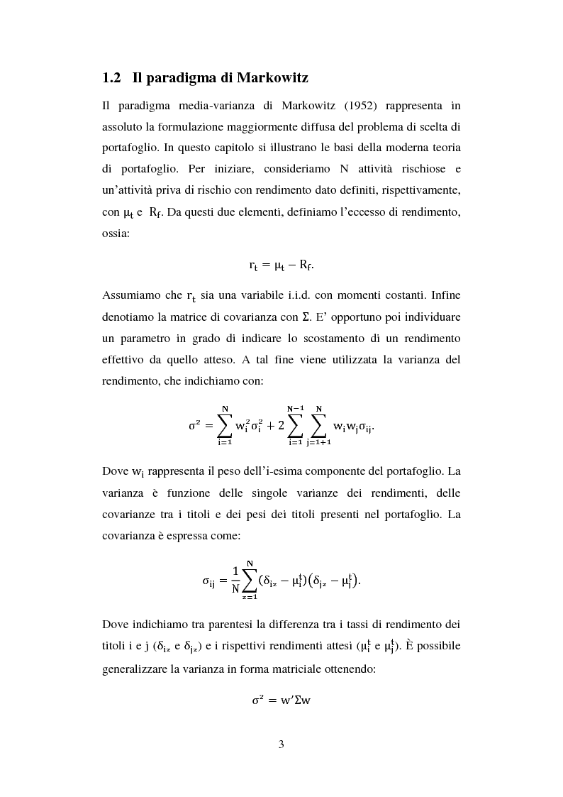 Anteprima della tesi: Analisi comparata di modelli per la gestione di portafoglio, Pagina 6