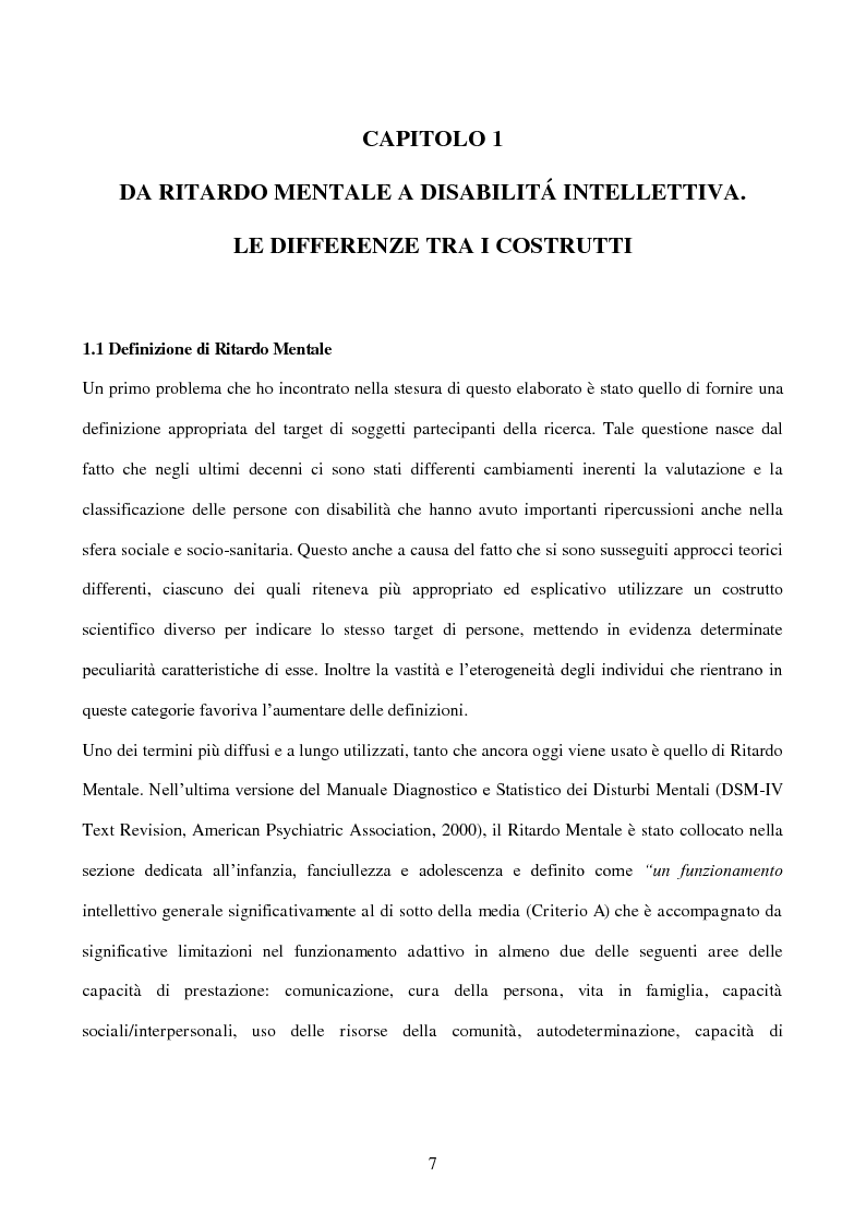 Anteprima della tesi: Interessi e Soddisfazione Lavorativa in un Gruppo di Persone con Menomazione Intellettiva, Pagina 4