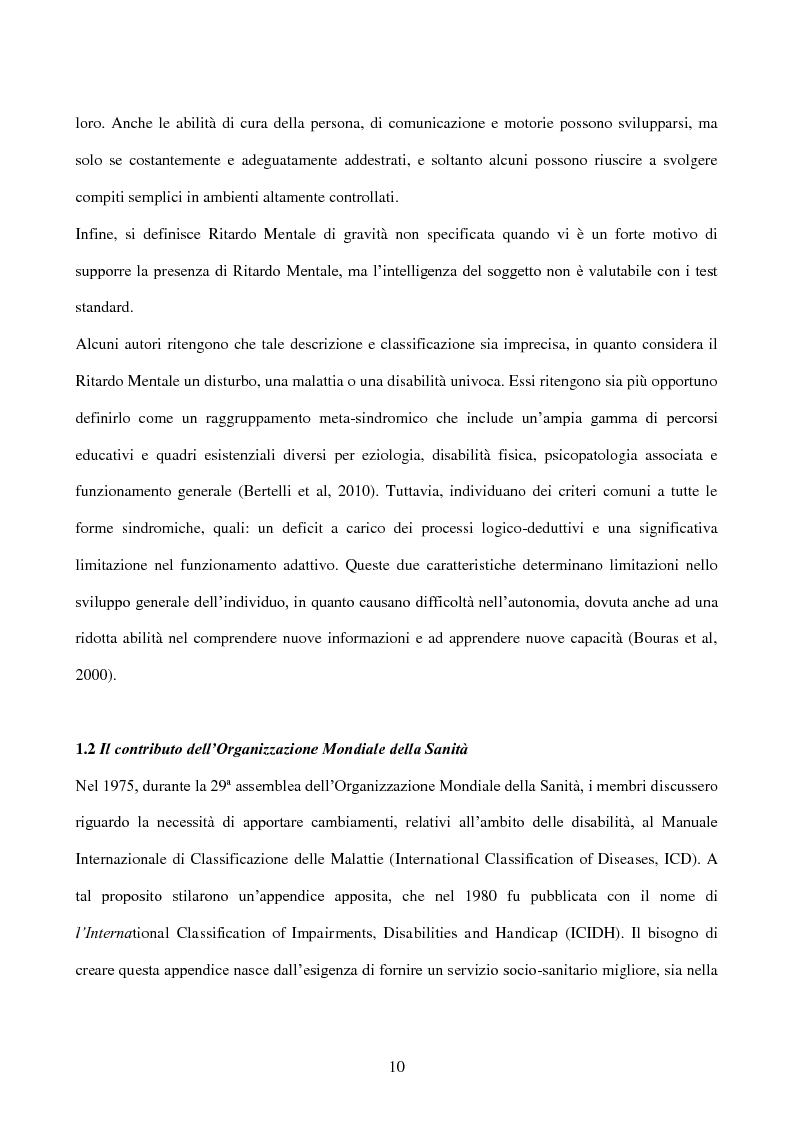 Anteprima della tesi: Interessi e Soddisfazione Lavorativa in un Gruppo di Persone con Menomazione Intellettiva, Pagina 7