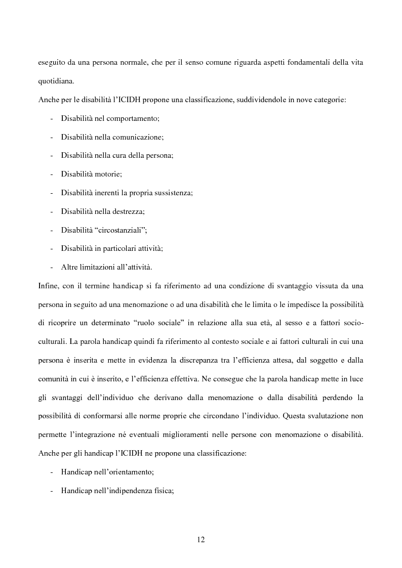 Anteprima della tesi: Interessi e Soddisfazione Lavorativa in un Gruppo di Persone con Menomazione Intellettiva, Pagina 9