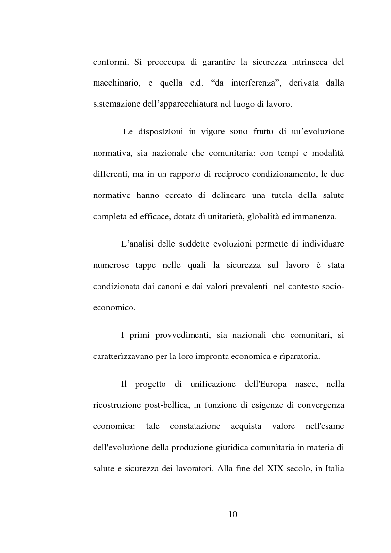 Anteprima della tesi: La sicurezza dei macchinari nei luoghi di lavoro, Pagina 3