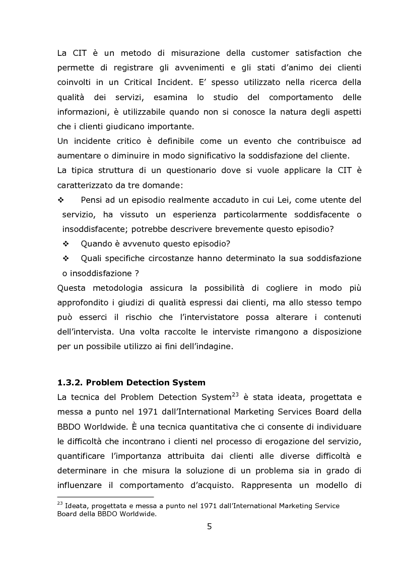 Anteprima della tesi: La Customer Satisfaction Nella Day Surgery ORL (Indagine Quantitativa), Pagina 8