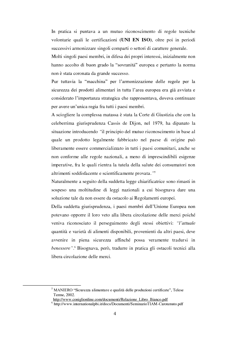 Anteprima della tesi: Tutela dei prodotti alimentari tipici in Italia e in Francia: il settore lattiero-caseario, Pagina 5