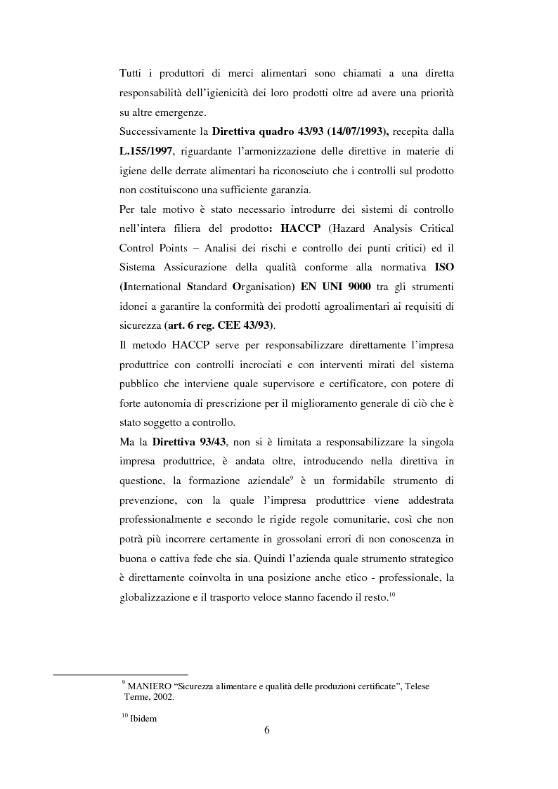 Anteprima della tesi: Tutela dei prodotti alimentari tipici in Italia e in Francia: il settore lattiero-caseario, Pagina 7
