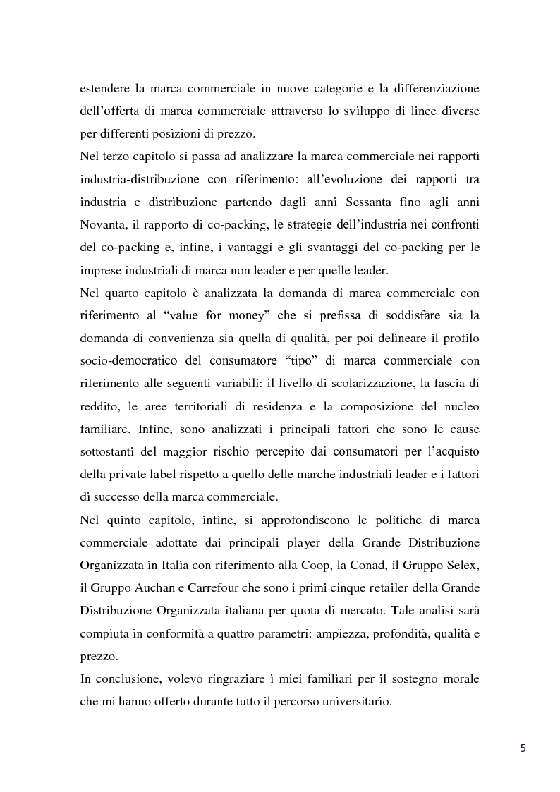 Anteprima della tesi: L'evoluzione della marca commerciale: le politiche adottate dai principali player della GDO in Italia, Pagina 3