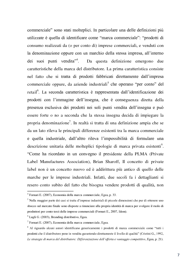 Anteprima della tesi: L'evoluzione della marca commerciale: le politiche adottate dai principali player della GDO in Italia, Pagina 5