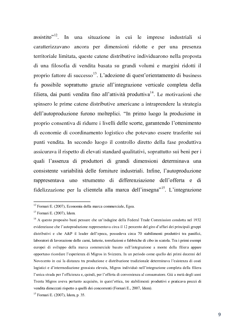 Anteprima della tesi: L'evoluzione della marca commerciale: le politiche adottate dai principali player della GDO in Italia, Pagina 7