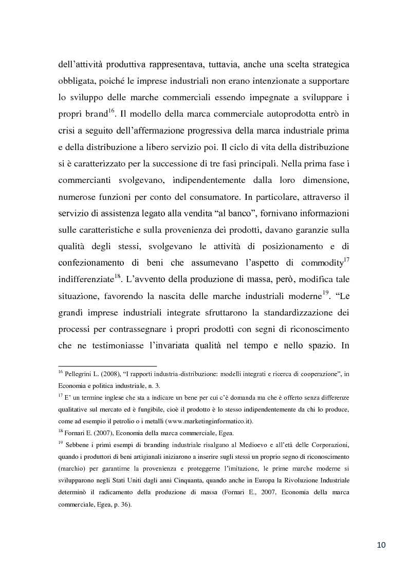 Anteprima della tesi: L'evoluzione della marca commerciale: le politiche adottate dai principali player della GDO in Italia, Pagina 8