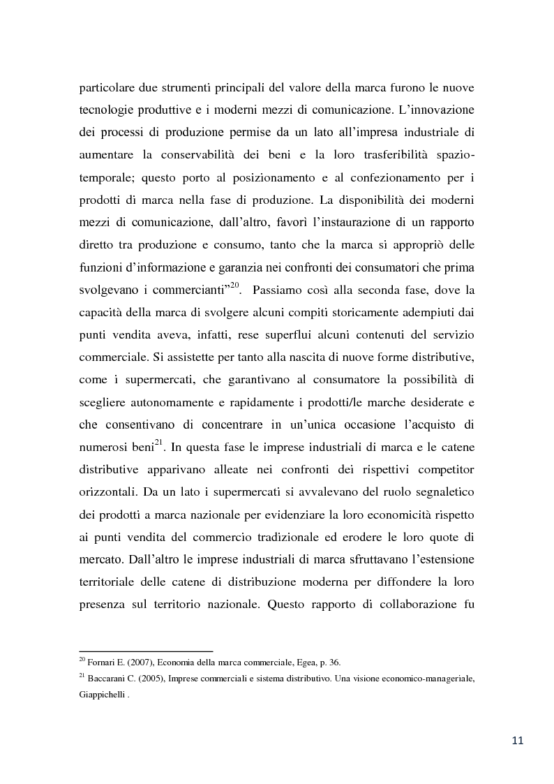 Anteprima della tesi: L'evoluzione della marca commerciale: le politiche adottate dai principali player della GDO in Italia, Pagina 9
