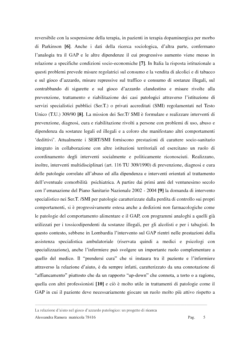 Anteprima della tesi: La relazione d'aiuto nel gioco d'azzardo patologico: un progetto di ricerca, Pagina 3