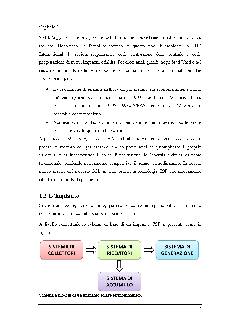 Anteprima della tesi: Analisi e simulazione termodinamica di un impianto ORC solare a concentrazione (CSP): ottimizzazione del ciclo e confronto con un impianto ad acqua, Pagina 8