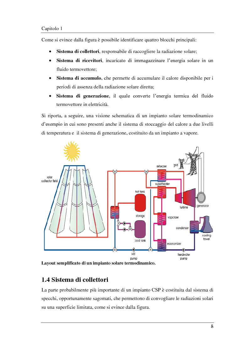 Anteprima della tesi: Analisi e simulazione termodinamica di un impianto ORC solare a concentrazione (CSP): ottimizzazione del ciclo e confronto con un impianto ad acqua, Pagina 9