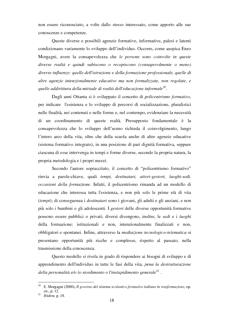 Estratto dalla tesi: Formazione e Progetto di vita. Alcuni studi e riflessioni collegati al territorio cesenate