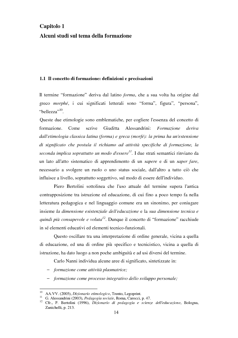 Anteprima della tesi: Formazione e Progetto di vita. Alcuni studi e riflessioni collegati al territorio cesenate, Pagina 12