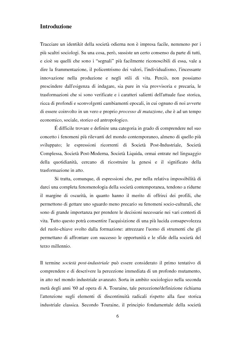 Anteprima della tesi: Formazione e Progetto di vita. Alcuni studi e riflessioni collegati al territorio cesenate, Pagina 4