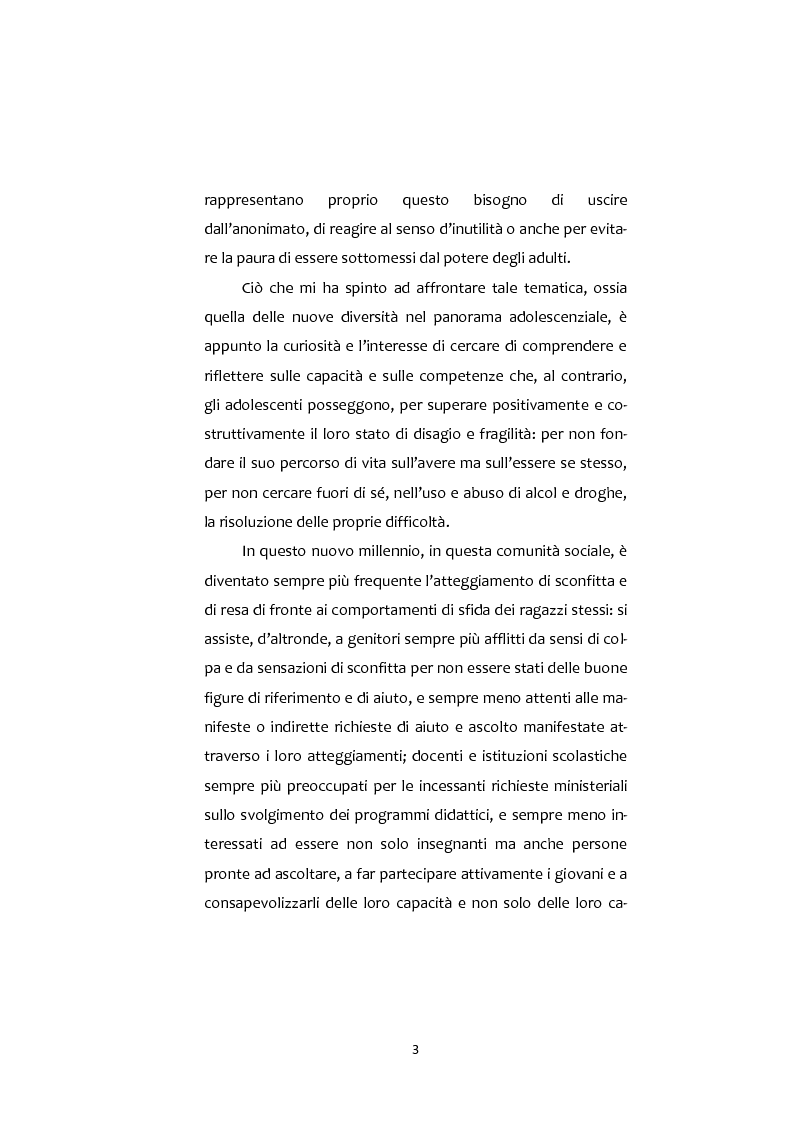 Anteprima della tesi: Adolescenti e Nuove diversità. Progettare Prevenzione, Pagina 3