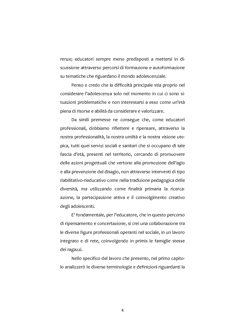Anteprima della tesi: Adolescenti e Nuove diversità. Progettare Prevenzione, Pagina 4