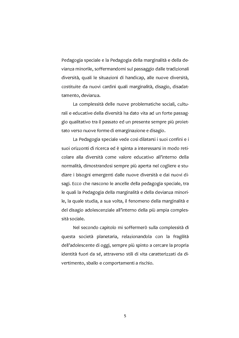 Anteprima della tesi: Adolescenti e Nuove diversità. Progettare Prevenzione, Pagina 5