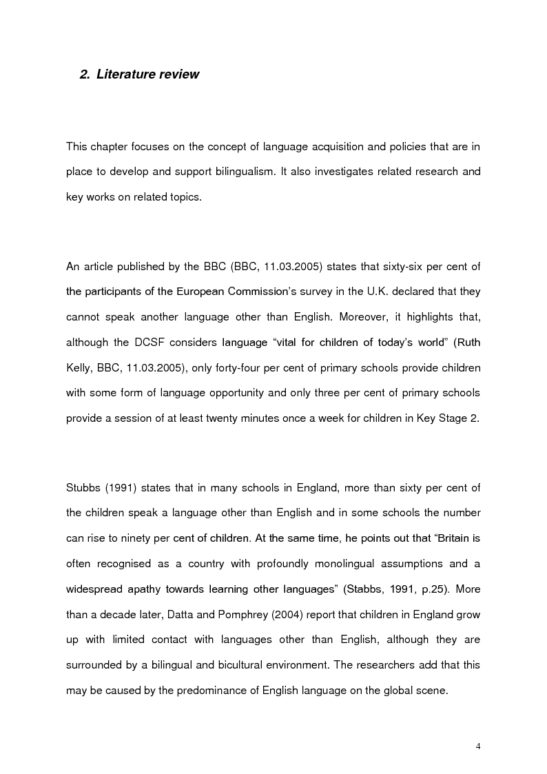 Anteprima della tesi: An exploration with three bilingual children’s engagement with learning Spanish as an after-school club, Pagina 5